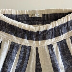 Black Crane carpenter pants, linen